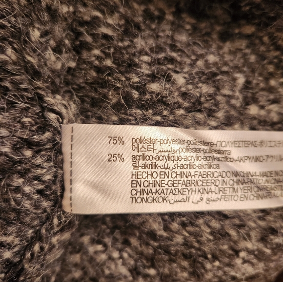 Zara Knit Gray Marled Duster Sweater Coat Size Small - Picture 5 of 5